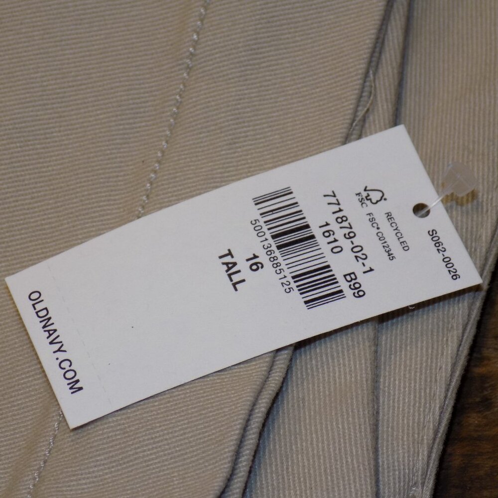 Old Navy Boot Cut Khaki Pants Women’s 16 Tall Beige Career Casual - Picture 10 of 10